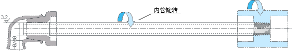 雙向內(nèi)管旋轉(zhuǎn)式旋轉(zhuǎn)接頭安裝說(shuō)明二